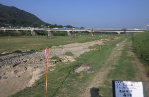 【平成30年7月西日本豪雨】芦田川中流域内　高水敷洗掘対策